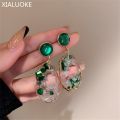 XIALUOKE Vintage Irregular Acrylic Pendants Green Round Opal Earrings For Women Hyperbole Long Tassel Drop Earrings Jewelry Gift. 