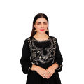 Fine quality black khaddar SUIT Heavily embroidered. 