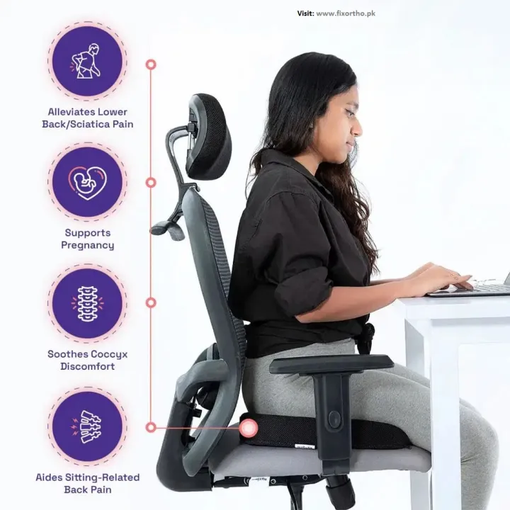 Medical%20Grade%20Ortho%20Coccyx%20Seat%20Cushion%20for%20Tailbone%20Pain-Posture%20Correction%20for%20Car/Home/Office%20Chair%20-%20Image%205