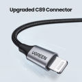 [Apple MFi Certified]Ugreen USB Lightning Cable Apple Data Charge Cable for iPhone 16 Min 15 Pro Max X XR Fast Charging 2.4A USB Data Cable Phone Charger Cable. 