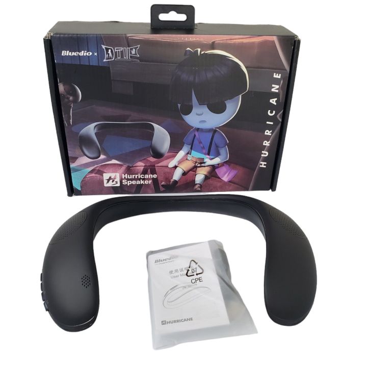 Bluedio Hurricane Speaker Bluetooth Neck-Mounted Speaker System, Black