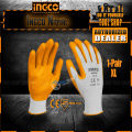 INGCO Original Nitrile Oil Resistant & Work Shop Working Rubber Safety Gloves.. 