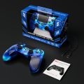 Wireless Controller for PS4, Blue Galaxy Nebula Style High Performance Double Vibration Controller Compatible with PlayStation 4 /Pro/Slim/PC with Sensitive Touch Pad, Audio Function, Mini LED Indicator. 