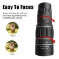 New 16X52 High-Quality Monocular Telescope, Compact Portable Waterproof Scope with Day & Night Vision, 22° Field of View. 