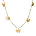 Statement Collar Female Chocker Best Shining Jewelry Butterfly Necklace | Gold Plated | Dainty Chain | Layering | Choker Necklace for Girls. 