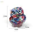 Modern Owls Figurine Home Collectibles Craft DIY Hand Carved Owl Statues for Bedroom Living Room Tabletop Decor. 