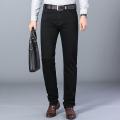 2021 Winter Men's Jeans Stretch Casual Straight Thick Denim Flannel Jeans Soft Pant Trousers Size 28-38. 