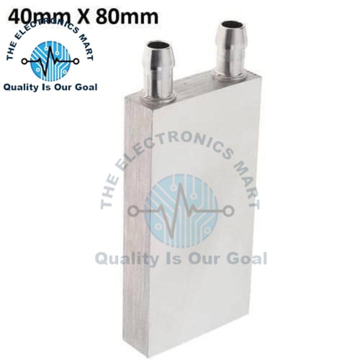 Aluminium Water Cooling Block 40mm X 80mm For Liquid Water Cooler Heat Sink system in Pakistan