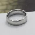 Silver Round Stainless Steel Ring. 