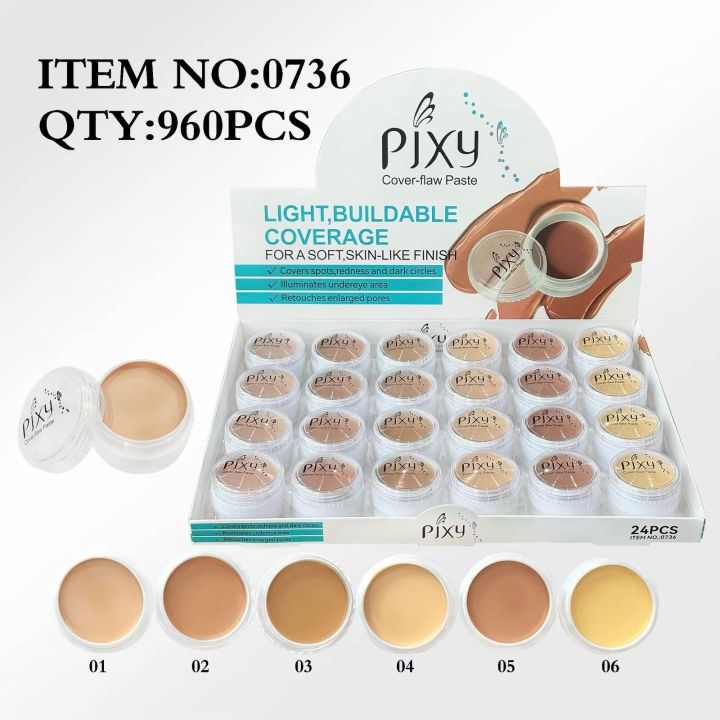 PIXY 6pcs Light Building Coverage Base Set | Natural Glow Foundation ...