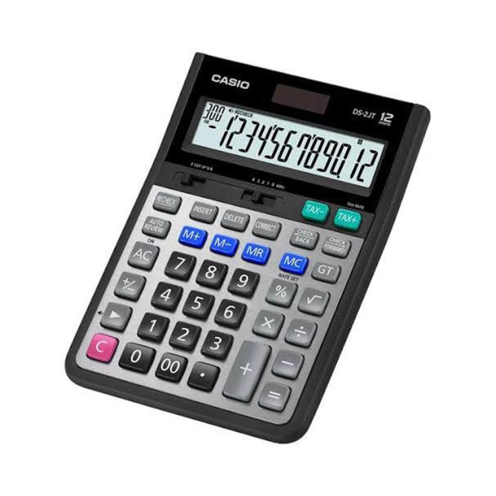 DS-2JT 12 DIGIT HEAVY DUTY RECHECK/SILENT TOUCH DESK CALCULATOR