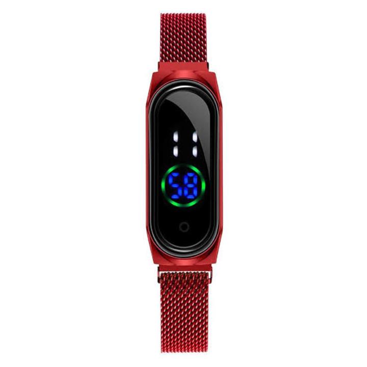 Luxury Women Magnet Led Watch | Casual Ladies Digital Wrist Watch | Fashion Women's Electronic Watch | Jewellery Magnet Chain LED |  Watch For Women