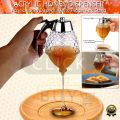 Honey Dispenser with Stand Honey Container, Syrup and Sugar Jar Pot, No Drip Honey Dispenser with High Capacity. 