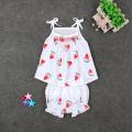 New Cute Little Fresh Girl Sling Butterfly Knot Watermelon Pattern + Shorts-2 Pieces Set Instagram Children'S Clothing Baby Girl Clothes Kids Fortnite Toddler Skirt Shorts Panties Dress Unicorn Mickey Minnie Kid Dresses Princess Robe Infantis. 