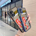 chenyyka For OPPO F21 Pro 5G Case Fashion Tide Brand Cool Boy Pattern Thin Side Square Edge Frosted Transparent Hard Phone Cases New Design Shockproof Silicone Casing Full Cover Camera Protection Softcase. 