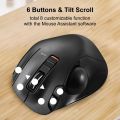 ELECOM EX-G Trackball Mouse, 2.4GHz USB Wireless, Ergonomic Design, Thumb Control, Smooth Roller Ball, Optical Tracking, 6 Programmable Buttons, Tilt Scroll, Computer Mice for Laptop PC, Windows & Mac. 