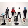 5/6/8/9PCS Skibidi Toilet Action Figure Model High-quality Children's Birthday Gifts Toy Desk Decor Collection. 
