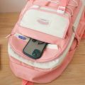 Rabify 17 Inches Canvas Material Multi Pieces Durable Imported Girl's Stylish Trendy Korean Style Bag Backpack for Girls University Bag College Backpack Set for Women School Bag. 