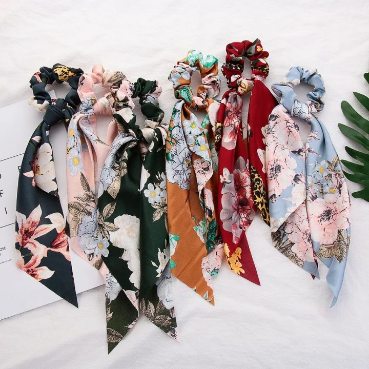 2pc%20Fashion%20Flower%20Print%20Hair%20Scarf%20Bow%20Scrunchies%20Ponytail%20Headband%20for%20Women%20Hair%20Accessories%20Bowknot%20Elastic%20Hair%20Rope%20Hairbands%20-%20Image%203