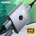 NIERBO 2 in 1 Out HDMI Bidirection Switch 4K@60Hz Splitter Switch Bidirectional HDMI Switcher Manual HD Hub for PC Xbox PS5/4/3. 