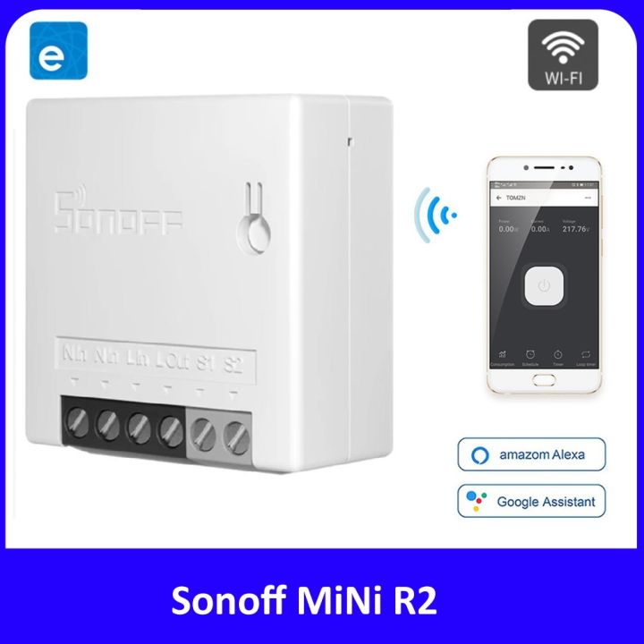 Sonoff Mini R2 Smart WiFi Switch | Remote Control via Alexa & Google | Wireless Home Automation | APP Control | No Hub Required | DIY Smart Switch