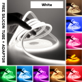 White Color Neon Waterproof Strip Light 5 Meter With FREE Silicone Tube and Adaptor. 