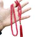 Surkh Feroza Stone Tasbeeh 100 Beads Size 8mm | Red Feroza Tasbih | Original Feroza Stone Tasbih | Pure Feroza Stone Tasbeeh | Best Quality Ferozah Tasbeeh | Lal Feroza Stone Tasbih | Muslim Prayer Beads | Best Stone Tasbeeh. 