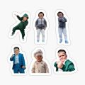 hasbulla 5PCS Stickers for Art Kid Window Luggage Stickers Water Bottles Room Cute Decorations Funny Anime Laptop. 