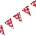 RED POLKA DOT THEME BUNTINGS - RED POLKA DOT FLAGS BANNER - PACK OF 10. 