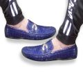 Formal blue loafer shoes for man synthetic leather formal shoes. 