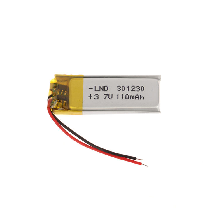 1pc 3.7 V 301230 110mAh Polymer Lithium Ion Rechargeable Battery Used For Bluetooth Headset MP3 MP4 Accessories Guka