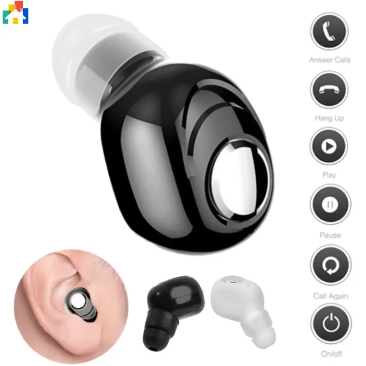 Mini Compact Universal X8 HIFI Sound Earphones With Mic Invisible Noise ...