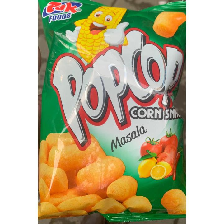 12 packs of Popcop  corn puffs masla flavour