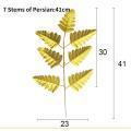 Artificial Plants Palm Leaves Plastic Gold Tropical Party Leaves Decorations Wedding Decor Simulated Golden Turtle Leaf. 