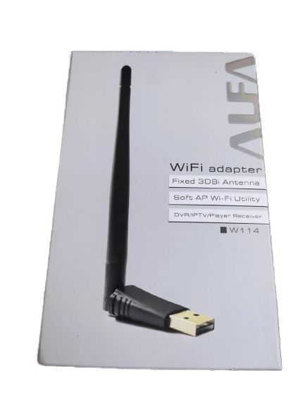 Wireless Usb adapter ALFA W114 -  Fixed 3dbi Antenna - Soft AP Wi-Fi Utility - DVR / IPTV / Player Receiver
