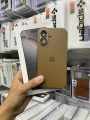 AG Glass Case for iPhone 11 to 16 Pro Max Desert Titanium with Camera Protection and TPU Sides. 