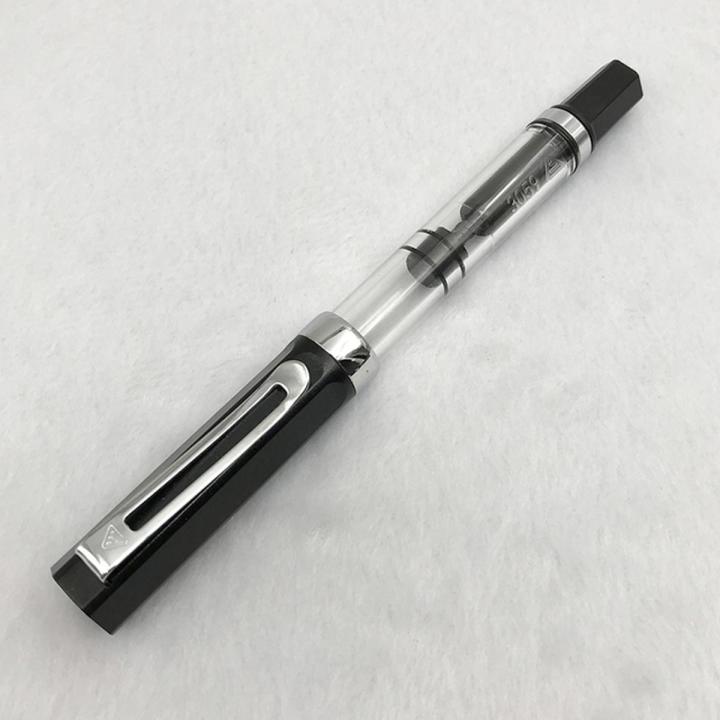 Lanbitou Transparent Fountain Pen Plastic F/EF/Hooded Nib Piston Filler Ink Pens for Writing School Office Supplies Stationery