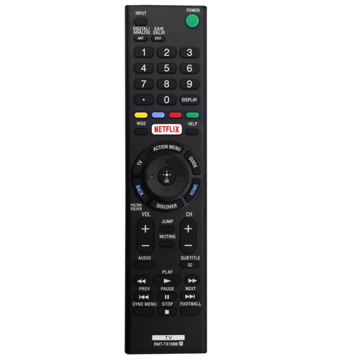 1 Piece RMT-TX100B Remote Control Black Plastic for Sony LED LCD 4K TV KDL-55W6500 XBR-55X855C KD-43X8301C KD-55XD8599