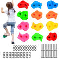 Rock Climbing Holds Set Wall Climbing Stone Rock Mount Hold Grips for Kids – 10 Pcs Set. 