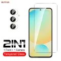 For Samsung Galaxy S24 FE 2in1 Screen Protector and Camera Lens Film For Samsung S24 FE Galaxy S24 FE S24FE HD Tempered Glass Protector Anti Drop. 