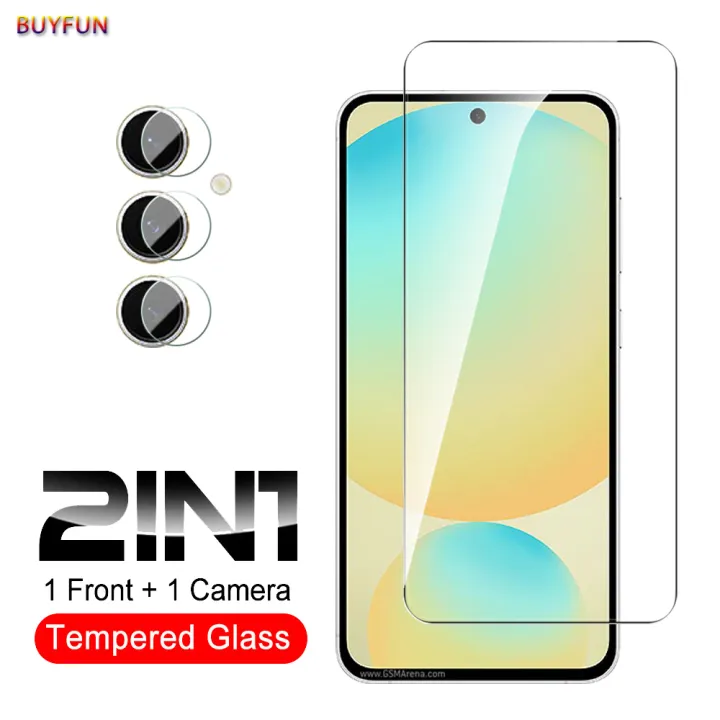 For Samsung Galaxy S24 FE 2in1 Screen Protector and Camera Lens Film For Samsung S24 FE Galaxy S24 FE S24FE HD Tempered Glass Protector Anti Drop