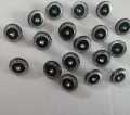 Black/Silver Fancy  Buttons for Dress Set of 50 Pieces. 