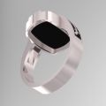 Natural Onyx Aqeeq stone Zulfiqar Sword Style Pure Silver Ring for Boys and Men with aqeeq stone, Chaandi Ring, Pure silver ring, 925 Sterling silver ring. 