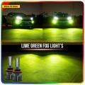 Bosch 200W Lime Green Fog Light For Car In H11 Fitting LED Bulbs. 