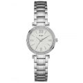 Guess Park Ave Silver Dial Silver Stainless Steel Watch For Women W0767L1. 