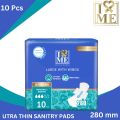 Gentle Women Ultra Thin 280 mm Sanitary Pads Large 10 Pcs. 