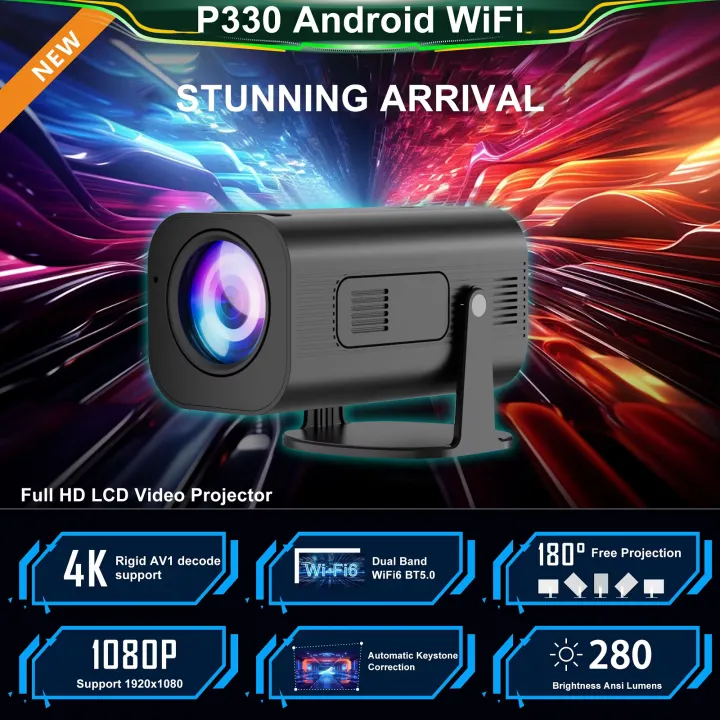 P330%20Android%2011%20280%20ANSI%20Projector%20Native%20720P%20support%201080P%204K%20Wifi6%20BT5.0%20Cinema%20Outdoor%20Portable%20Mini%20Projetor%20Upgrated%20P30%20HY300%20-%20Image%202