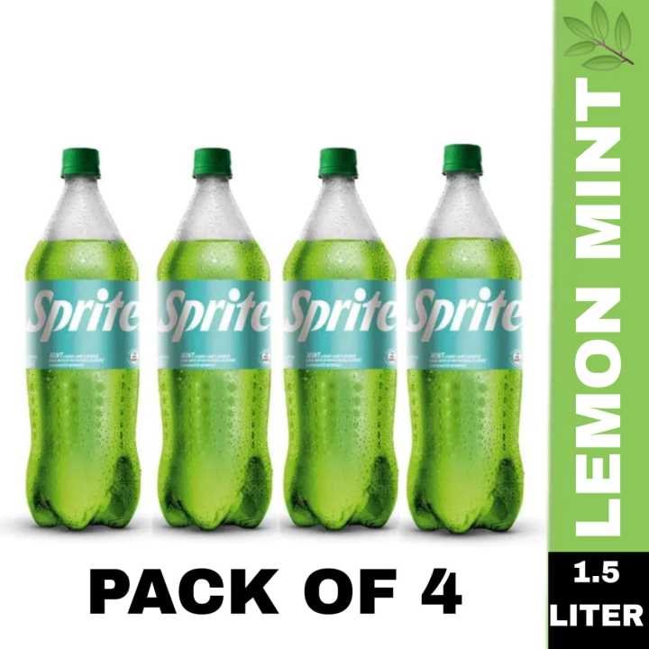 Sprite Lemon Mint - 4-Pack (1.5 Litre) - Refreshingly Delicious Citrus Drink! 🌟