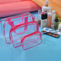 o printable toiletry bag log spot wholesale amazon clear fashion pvc travel storage bag three-piece set. 