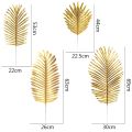 Artificial Plants Palm Leaves Plastic Gold Tropical Party Leaves Decorations Wedding Decor Simulated Golden Turtle Leaf. 
